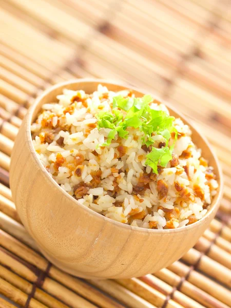 Knoflook gebakken rijst — Stockfoto