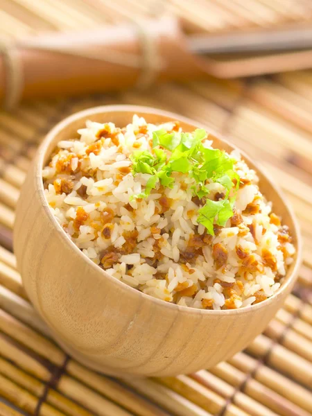 Česnek smažené rýže — Stock fotografie