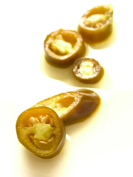 Asiatiska picklade grön chili — Stockfoto