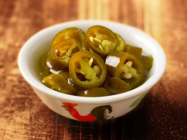 Asian pickled green chilies — Stock Photo, Image