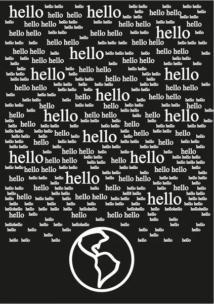 Hello world — Stockový vektor