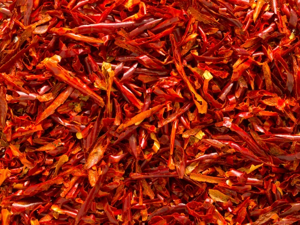 Torkad röd chili flingor — Stockfoto