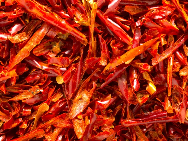 Gedroogde rode chili vlokken — Stockfoto