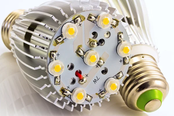 LED light bulbs E27 with 1 Watts SMD chips without cover glass — Stock Photo, Image