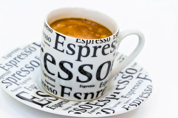 stock image Cup fresh espresso coffee with crema