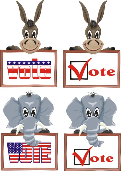 Elecciones en Estados Unidos — Vector de stock