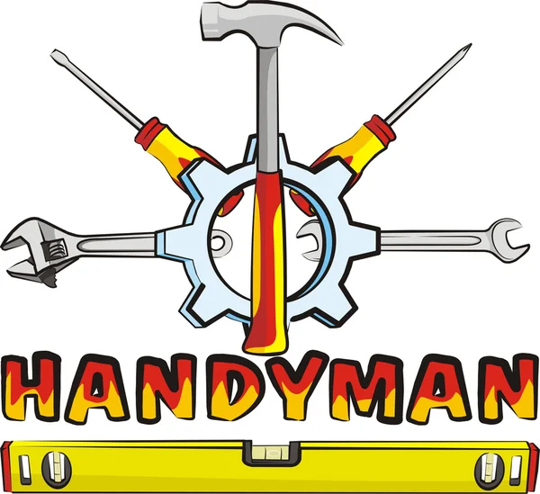 Handyman - herramientas — Vector de stock