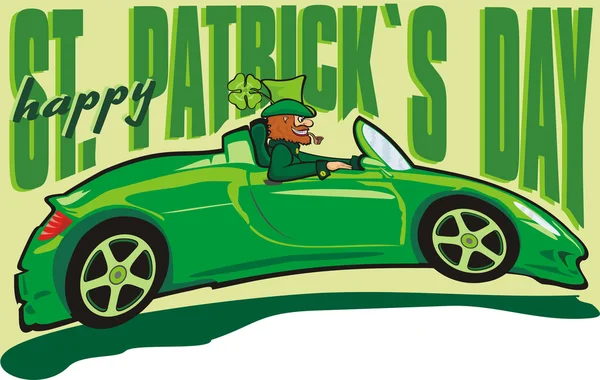 Šťastný st. patrick je den - skřítek — Stockový vektor