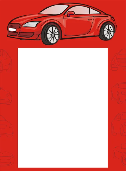 赤い車の背景 — ストックベクタ