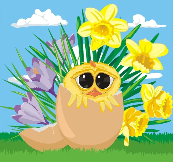 Рання весна - щасливе Великодня — стоковий вектор