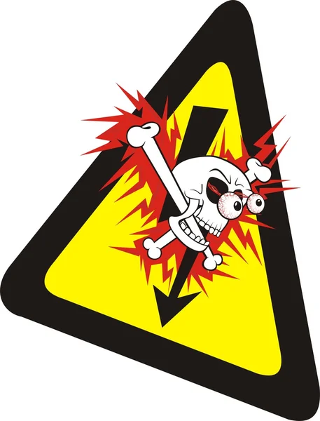 Santé et sécurité - panneau d'avertissement — Image vectorielle