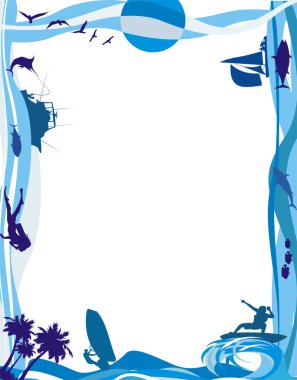 Sea frame - water sports clipart