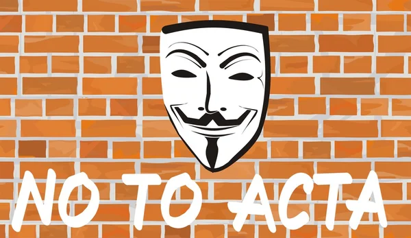 Nem az ACTA-megállapodás — Stock Vector