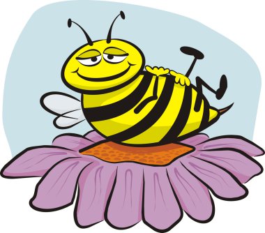 Resting bee clipart