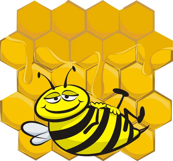 完全に上げる蜂 — ストックベクタ