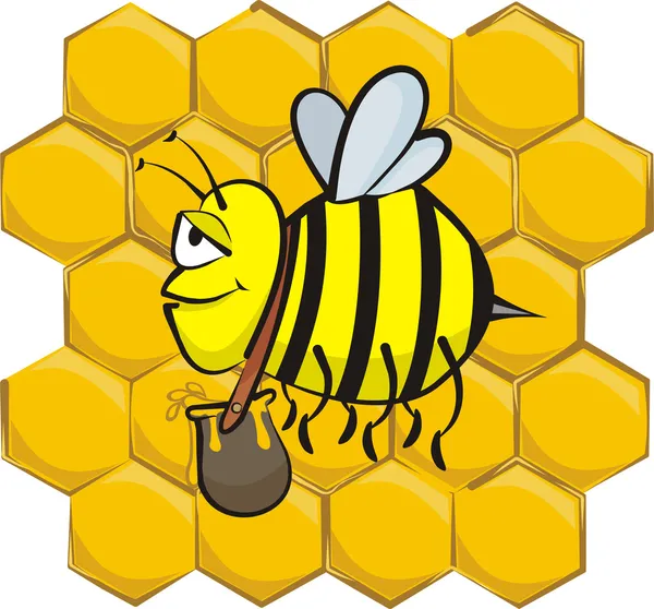 Industrious bee — Stock Vector