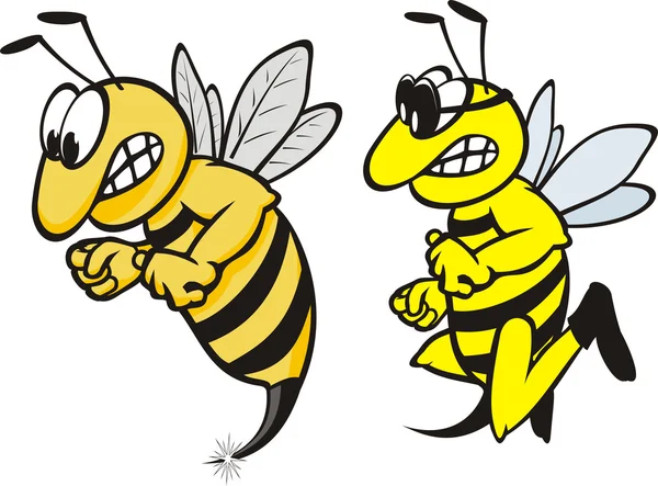 Öfkeli yaban arısı — Stok Vektör