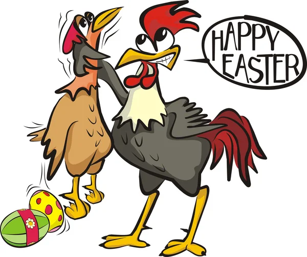 Feliz Pascua - polla enojada — Archivo Imágenes Vectoriales