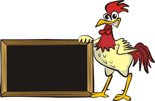Alienta la polla - tablero en blanco — Vector de stock