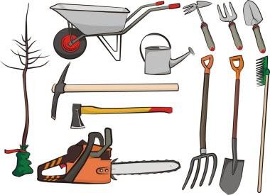 Gardening tools clipart