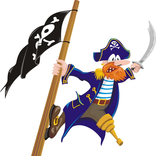 Bedrohlicher Pirat — Stockvektor