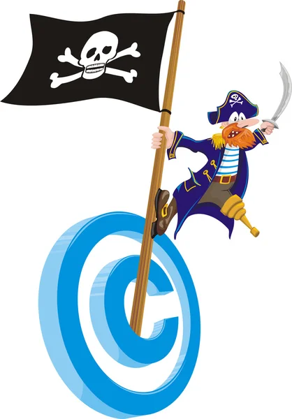 Pirataria dos direitos de autor — Vetor de Stock