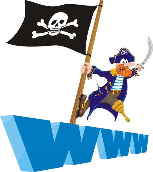 Піратство - веб-сайтів — стоковий вектор