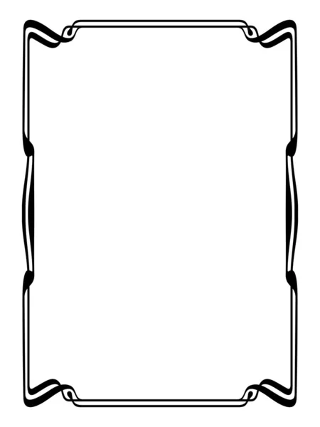 Чёрная декоративная рамка в стиле модерн — стоковый вектор