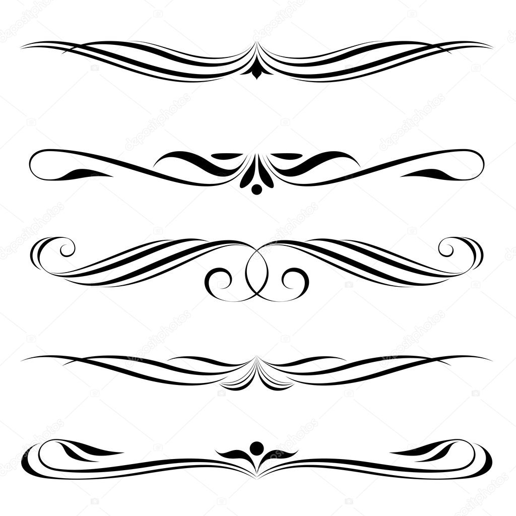 Decorative elements, border and page rules Stock Vector by ©100ker ...