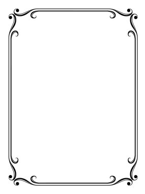 Simple ornamental decorative frame