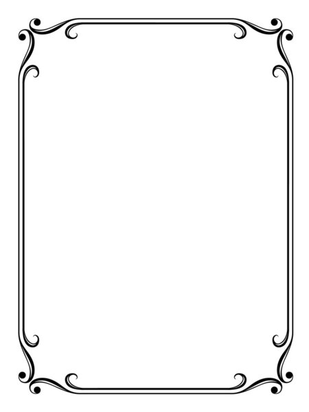 Simple ornamental decorative frame