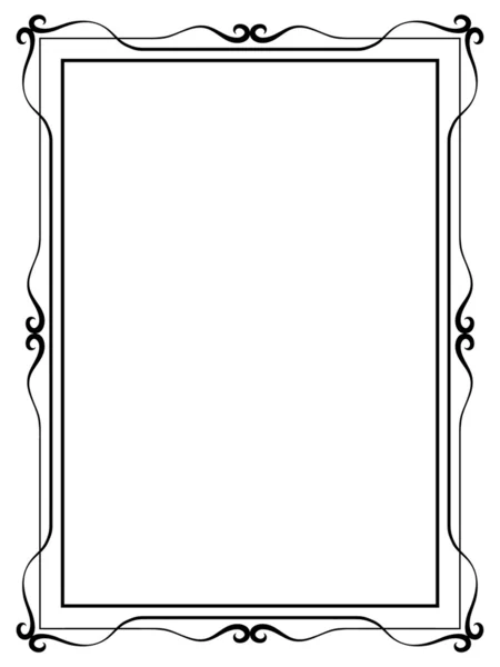 Marco decorativo ornamental simple — Vector de stock