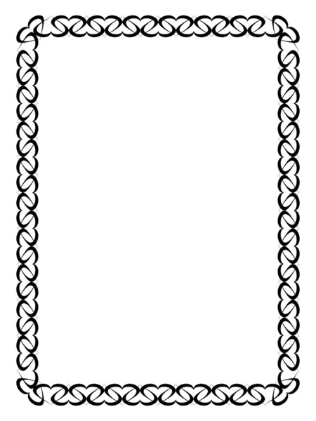 Caligrafía marco decorativo ornamental con corazón — Archivo Imágenes Vectoriales