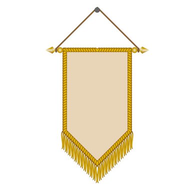 Vector image of a pennant clipart