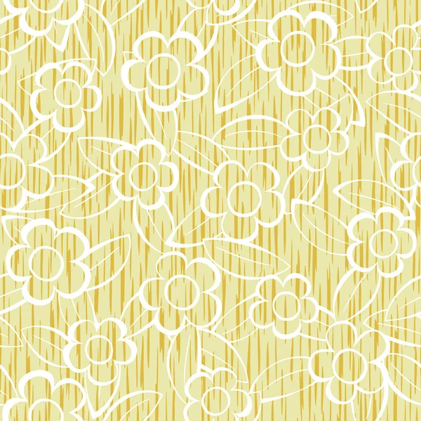 Flowers seamless repeat pattern — Stock Vector