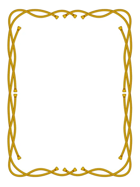 Frame from rope isolated on white — Stock Vector