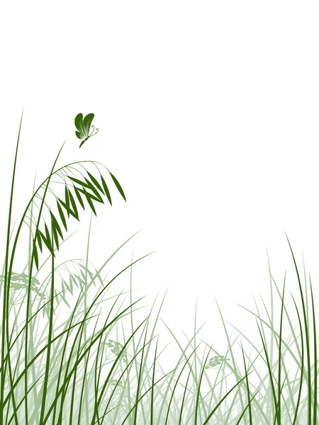 Vector grass silhouettes background — Stock Vector