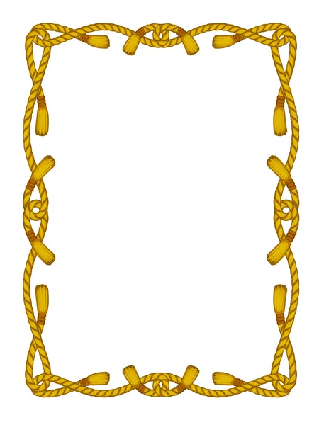 白で隔離されるロープ フレーム — ストックベクタ