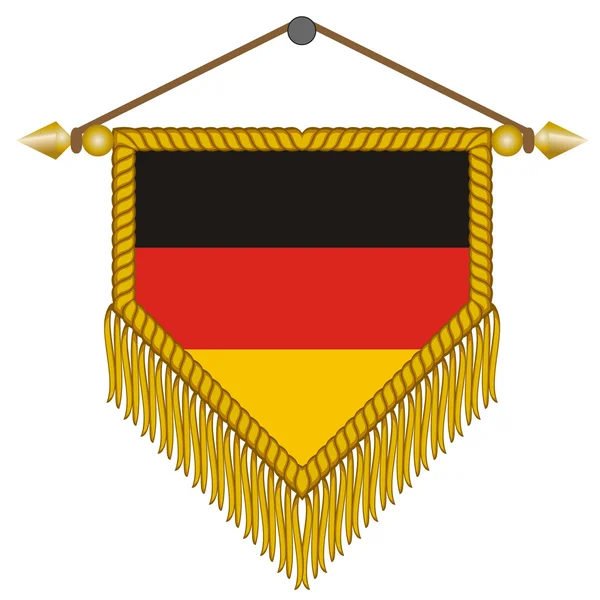 与德国的旗子矢量锦旗 — 图库矢量图片