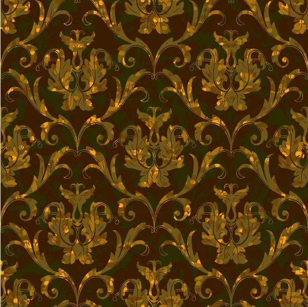 Nahtlose florale Damast-Muster Hintergrund — Stockvektor