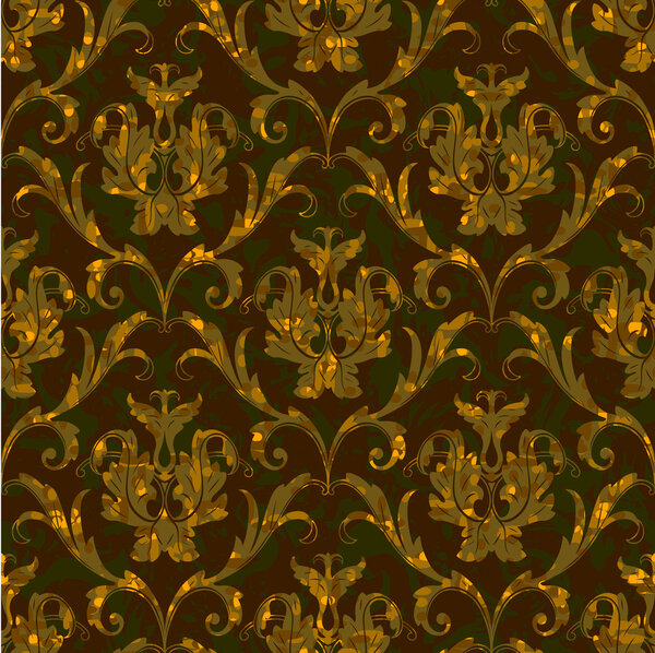 Seamless floral damask pattern background