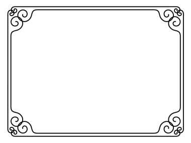 Simple ornamental decorative frame clipart