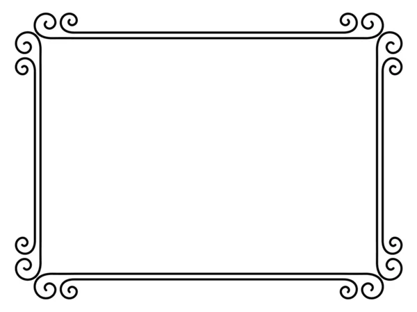 Marco decorativo ornamental simple — Vector de stock