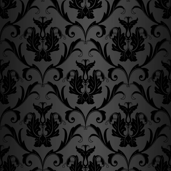 シームレスな黒い壁紙パターン — ストックベクタ