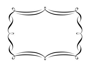 Calligraphy ornamental decorative frame clipart