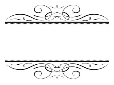 Calligraphy vignette ornamental penmanship decorative frame clipart