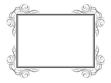 Calligraphy ornamental decorative frame clipart