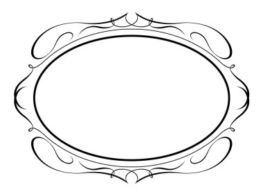 Calligraphy ornamental penmanship decorative frame clipart