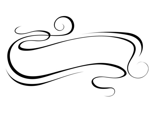 Vector calligraphy ribbon frame banner