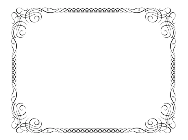 Kaligrafie okrasné dekorativní rám — Stockový vektor